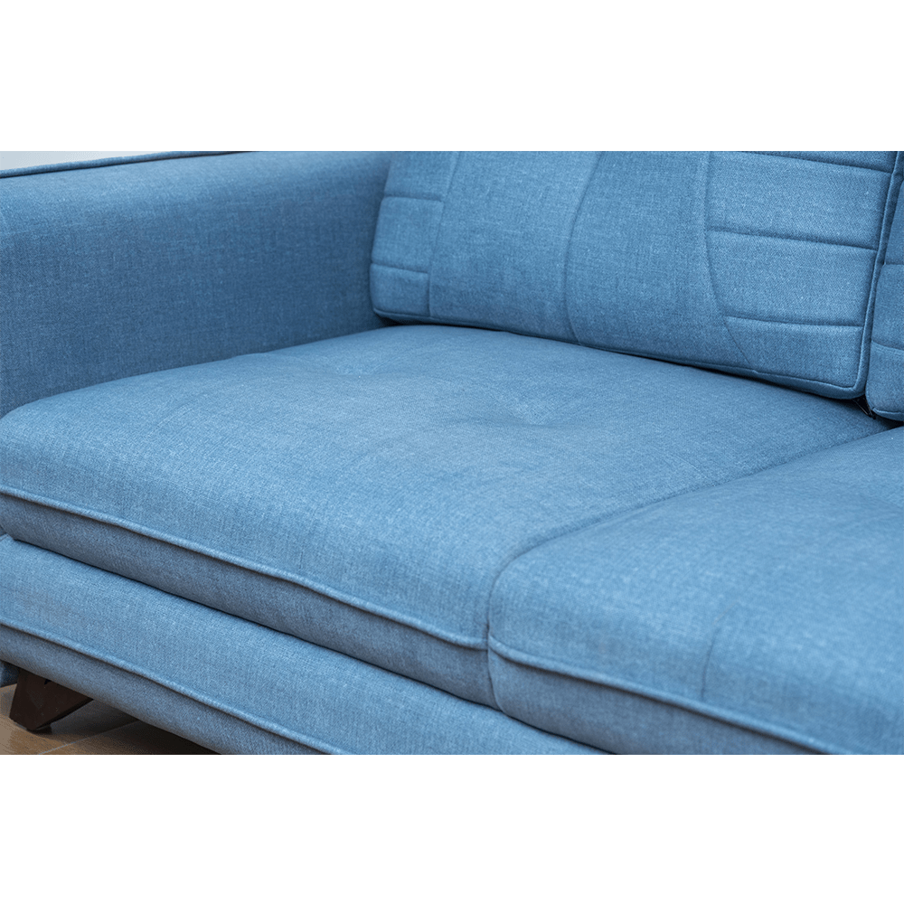Aleandro L-shape sofa blue suade